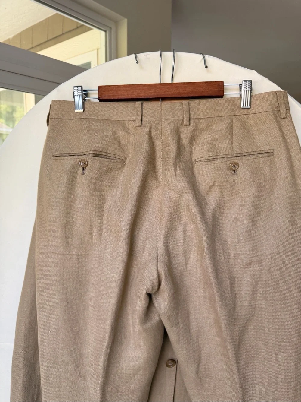 J.Crew Full Ludlow Linen Suit in Camel Tan Pants/Jacket, size 40 L Baird McNutt